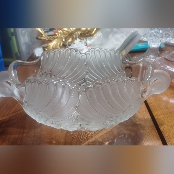 Mikasa Walther Crystal Swan Centerpiece Bowl - Picture 1 of 4